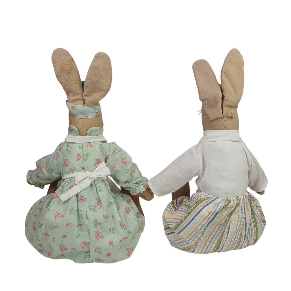 Joe Spencer Gathered Traditions Gallerie ll Patsy Rabbit & Pryce Rabbit Dolls - Picture 6 of 7